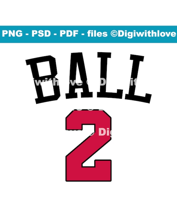 Lonzo Ball 2 Bulls Jersey Logo Typography Print 