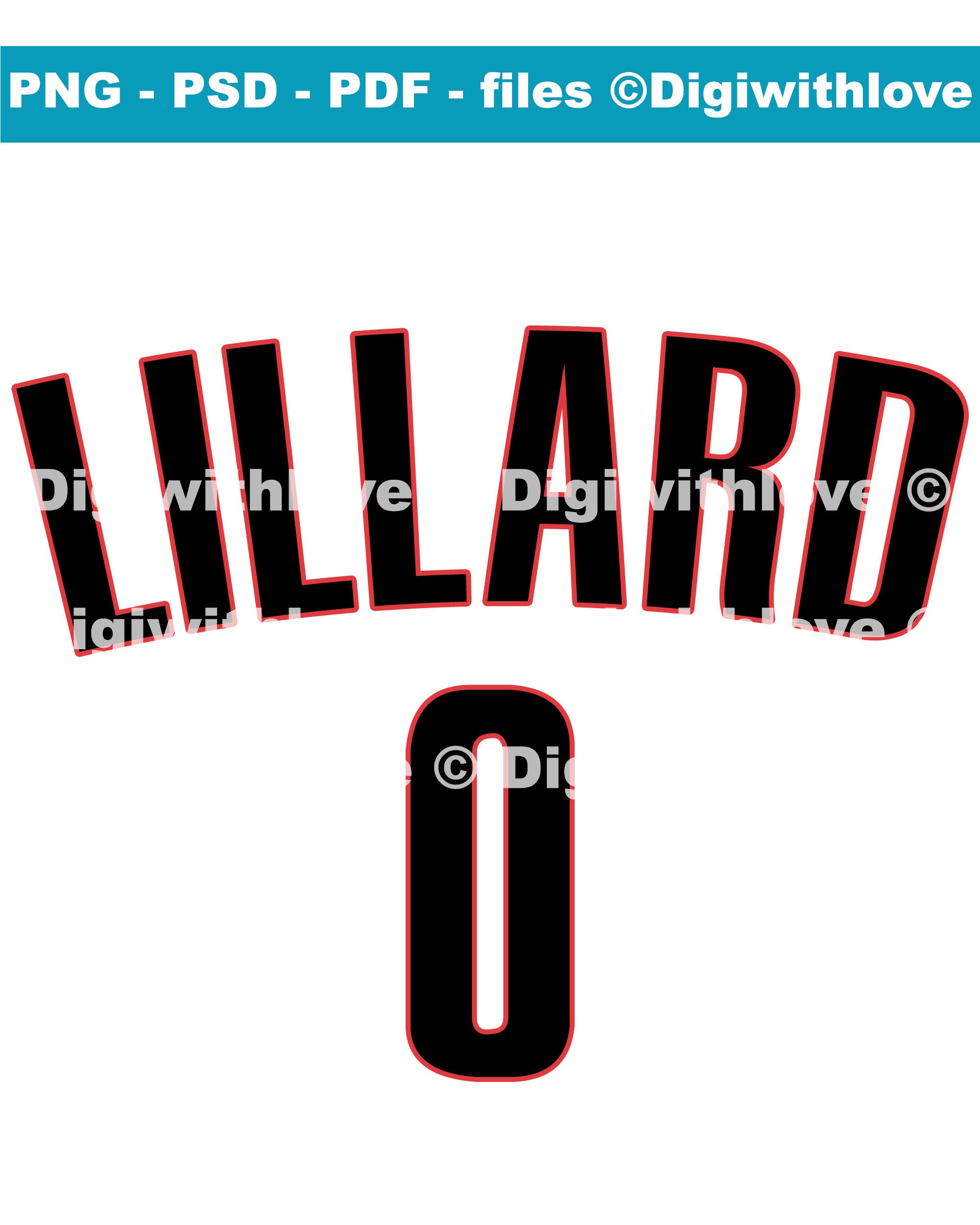 Damian Lillard Trailblazers 0 Jersey Logo 