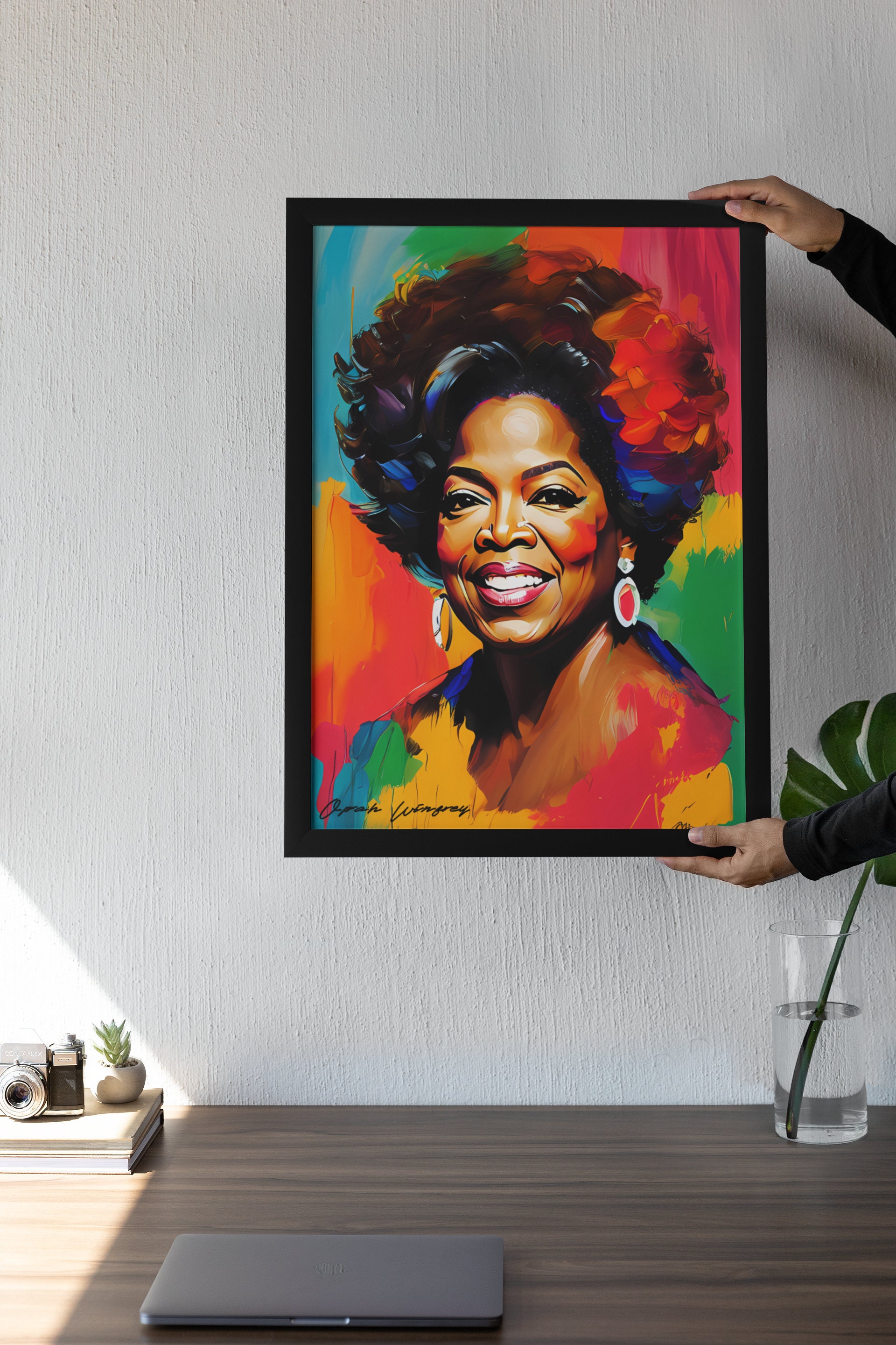 Oprah Winfrey Oil Painting Colorful Portrait Poster High - Etsy