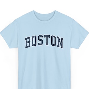 Boston Massachusetts MA Vintage Sports Design Jasnoniebieska koszulka T-shirt