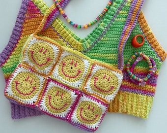 Wzór na szydełkową torbę | All Smiles Bag | Torba szydełkowa | Wzór szydełkowy | Wzór na szydełkową torbę