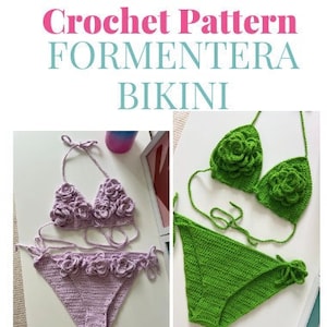 Crochet top pattern | Formentera Bikini | Crochet bikini | download pdf