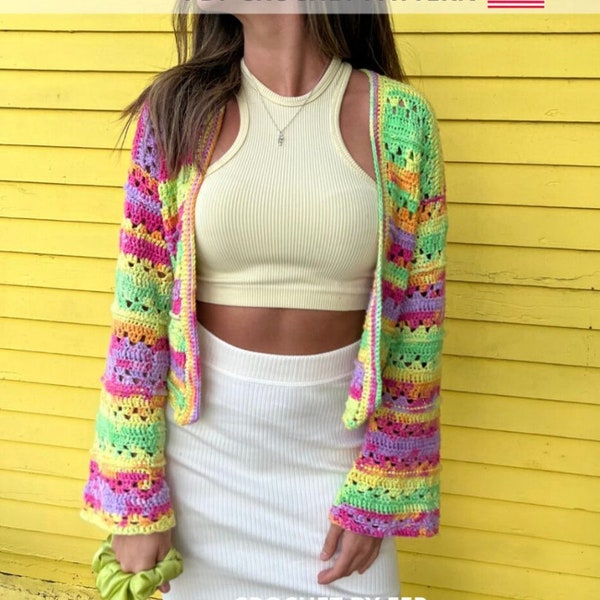 Crochet cardigan pattern | Bougainvillea Cardigan | crochet cardigan | Beginner friendly crochet | Crochet pattern |