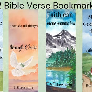 Faith-Based Bible Verse Bookmarks - 32 Scriptures for Strength and Reflection