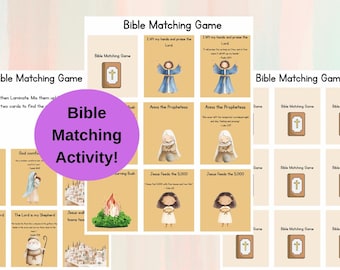 Bible Verse Matching Game – Christian Printable Activity for Sunday School & Homeschool