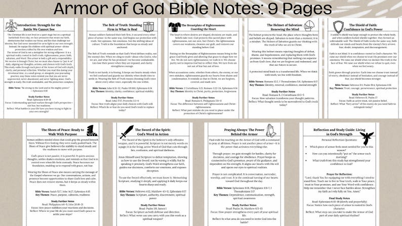 Armor of God Bible Study and Matching Journal Pack for Teens and Adults ...
