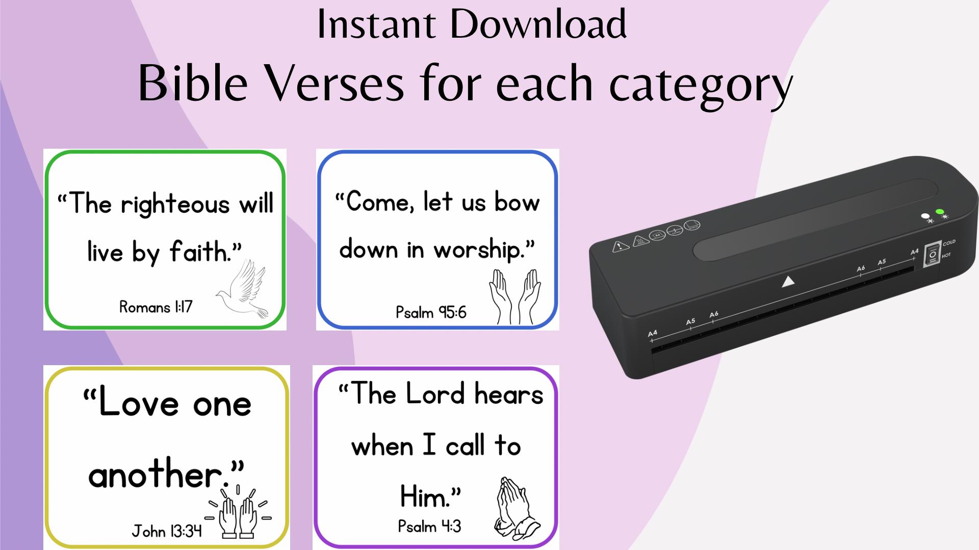 Bible Sight Words & Verse Flashcards | 50 Printable Cards With Tracing ...