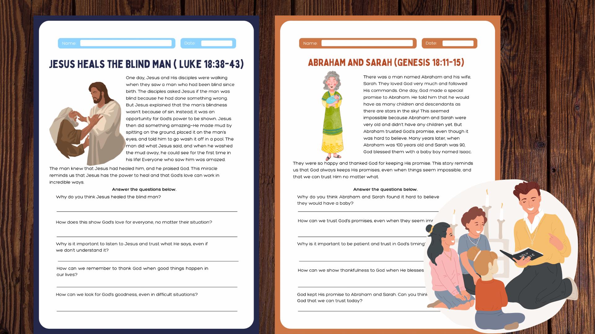 Gospel Reflection Kids Bible Lessons for Kids Bundle 20 Stories With Reflection Questions ...