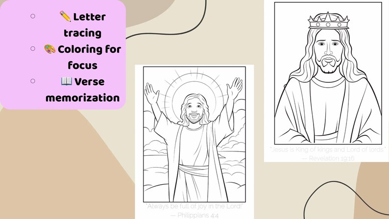 Jesus Coloring Pages for Kids | Bible Verse Tracing Worksheets ...
