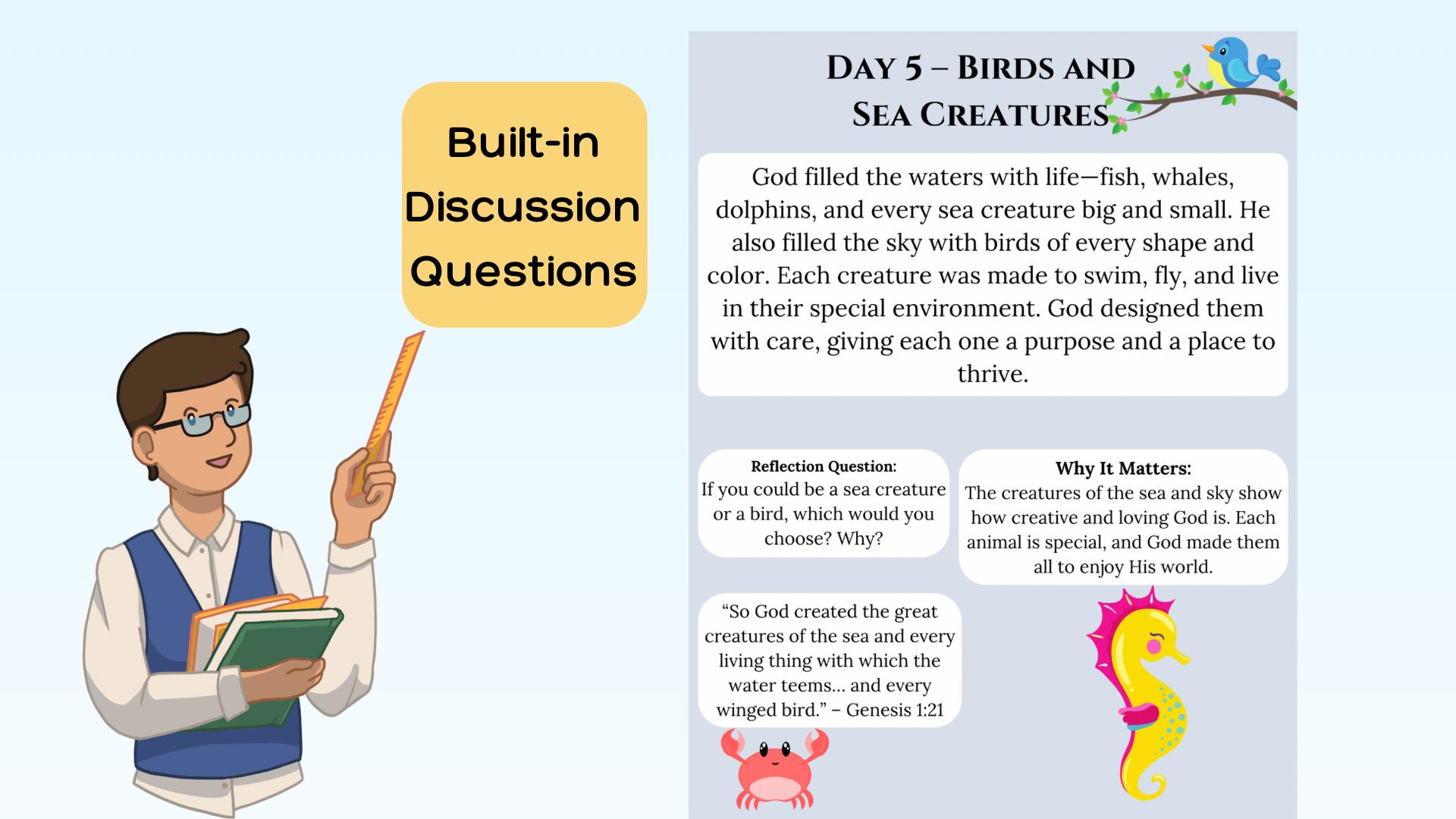 7 Days of Creation Bible Fact Sheets for Kids Printable Christian ...