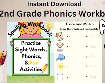 Spelling and Word Practice for Grades K-2: Fun Worksheets for Kids