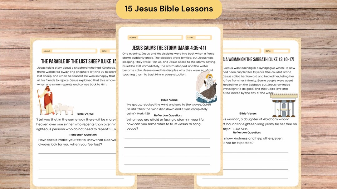 Jesus For Lesson 15 Jesus Bible Lessons for Kids With Stories Reflection Questions and ...