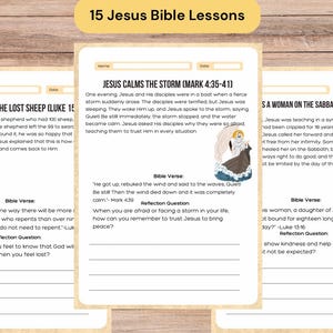 15 Jesus Bible Lessons for Kids with Stories Reflection Questions and Life Applications Perfect for Sunday School and Homeschool