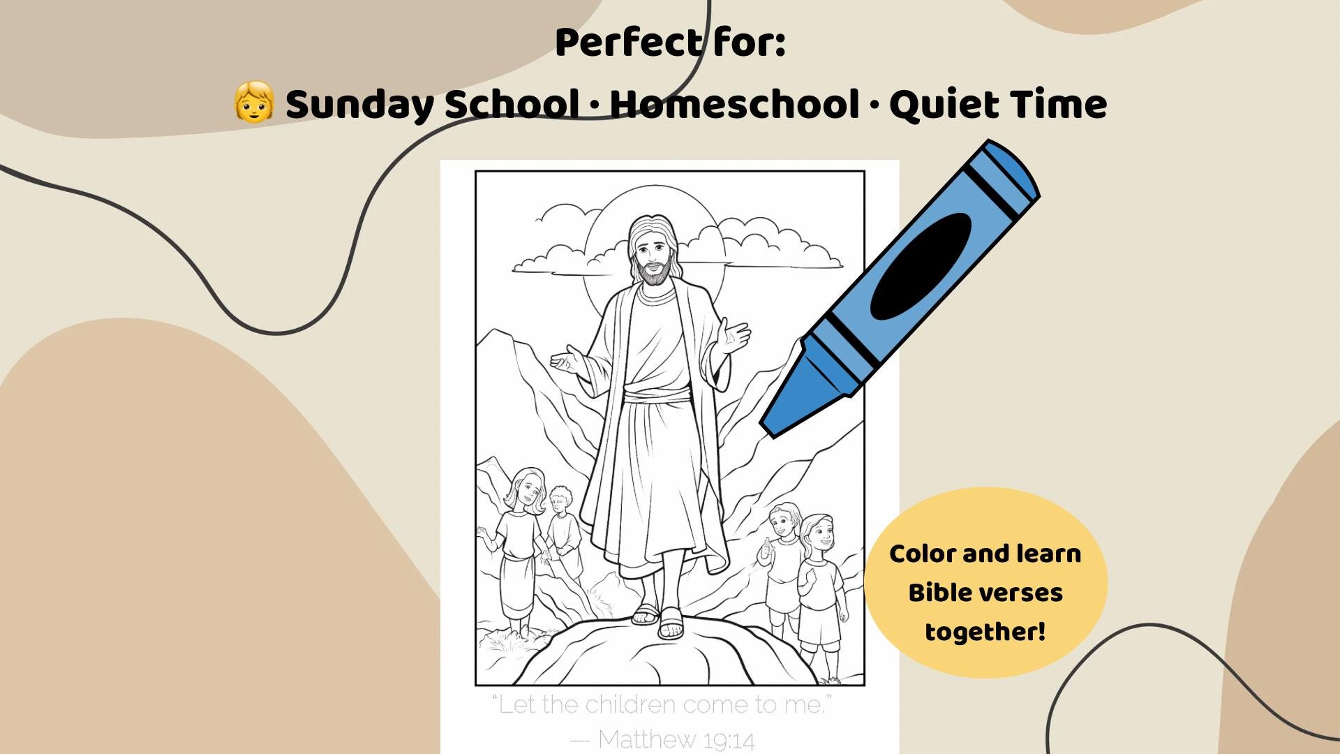 Jesus Coloring Pages for Kids | Bible Verse Tracing Worksheets ...