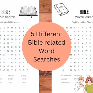 Jesus & Bible Stories Word Search Puzzle – Christian Educational Activity for Kids