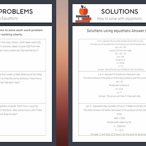 Math Word Problem Practice for Middle School: 30 Pages With Answers ...