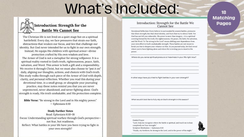 Armor of God Bible Study and Matching Journal Pack for Teens and Adults ...