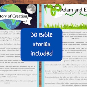 Bible Stories for Kids Simple Bible Study Guide, Easy to Read, Perfect for Home Learning & Family Devotions