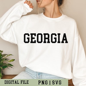 Georgia SVG PNG, Georgia State Varsity Collegiate Design - Simple Design