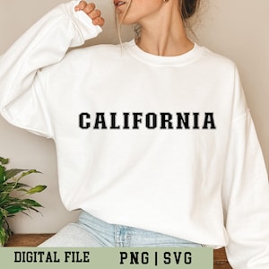 California SVG, California State PNG, Staten Collegiate Design, Single Design
