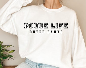 Pogue Life SVG, Outer Banks PNG, OBX, Distressed Collegiate Varsity Style, North Carolina, Single Design Cut File