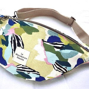 Gürteltasche aus Baumwollcanvas in M, L oder XL, verstellbarer Riemen, Schultergurt