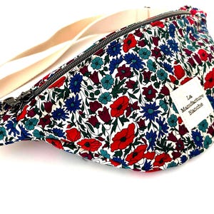 Colorful Liberty fanny pack, bum bag, adjustable shoulder strap bag