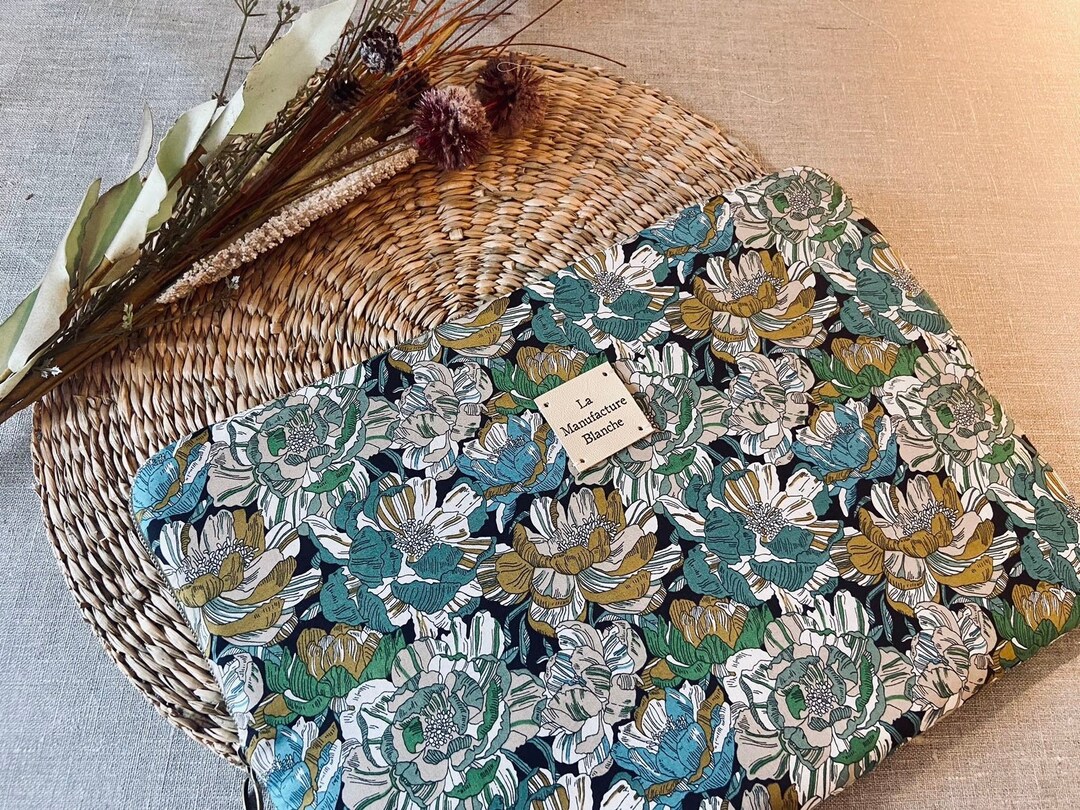 Housse d'ordinateur 13 ?� 17 pouces en Liberty, protection High Tech et tissu enduit. PC MacBook 