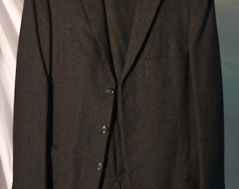 Vintage Challenger by Jim Clinton Charcoal Gray Three Button Suit Two Piece Tailored Menswear