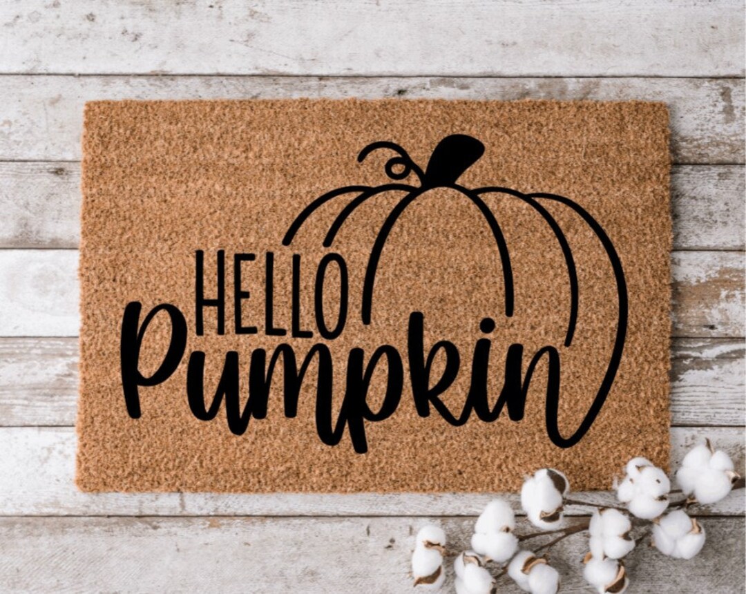 Hello Pumpkin / Doormat / Fall Mat Etsy