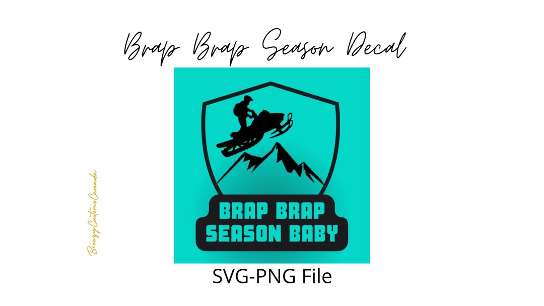 Snowmobile Brap Brap Decal - Etsy