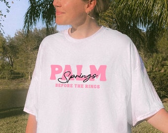 Palm Springs Before The Rings Shirt, Retro Bachelorette Party Shirts, Groovy Palm Springs Wedding Party Tshirts, Bride and Bridesmaids Gifts