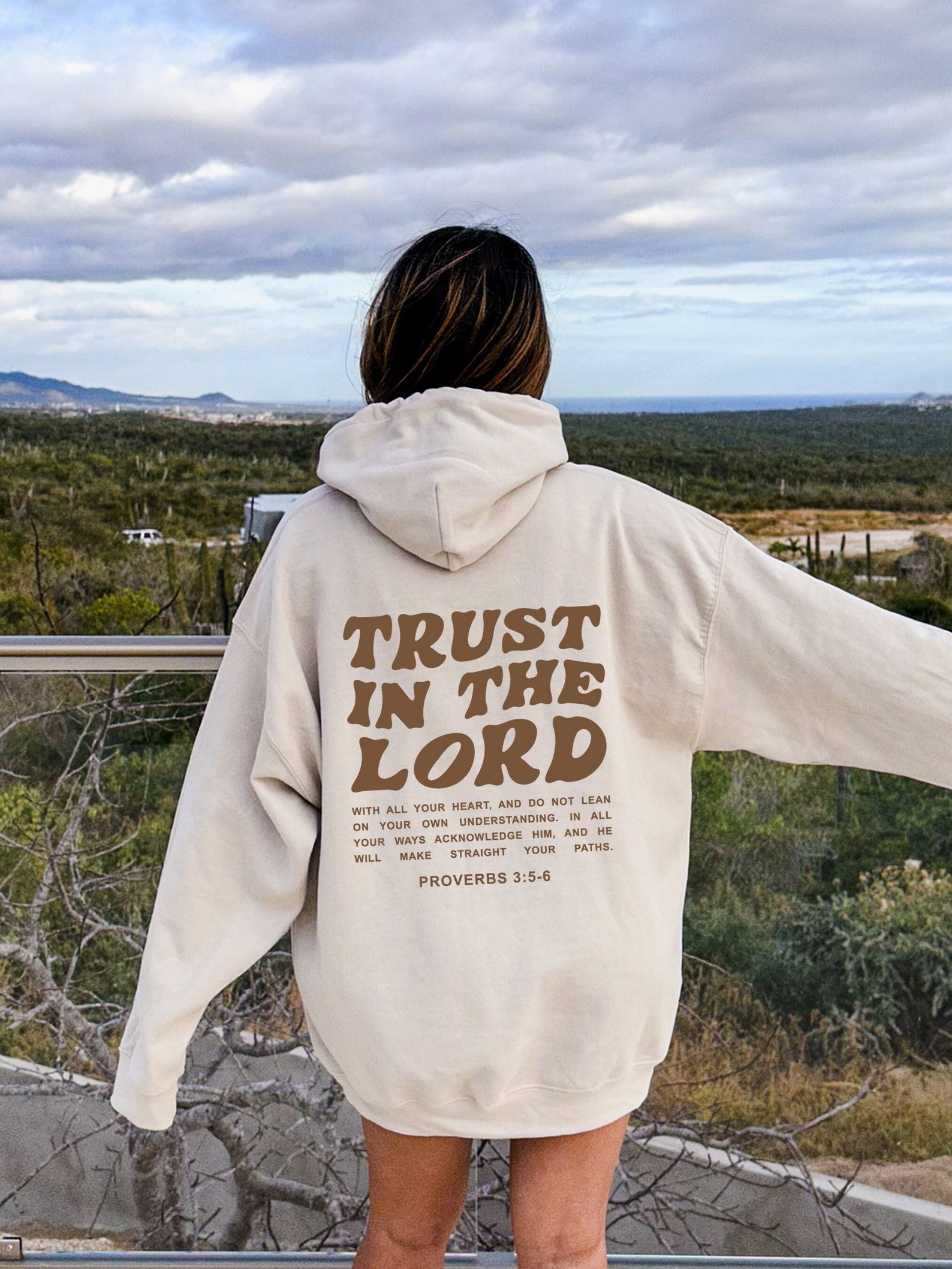 Trust in the Lord Hoodie, Bible Verse Christian Hoodie, Christianity