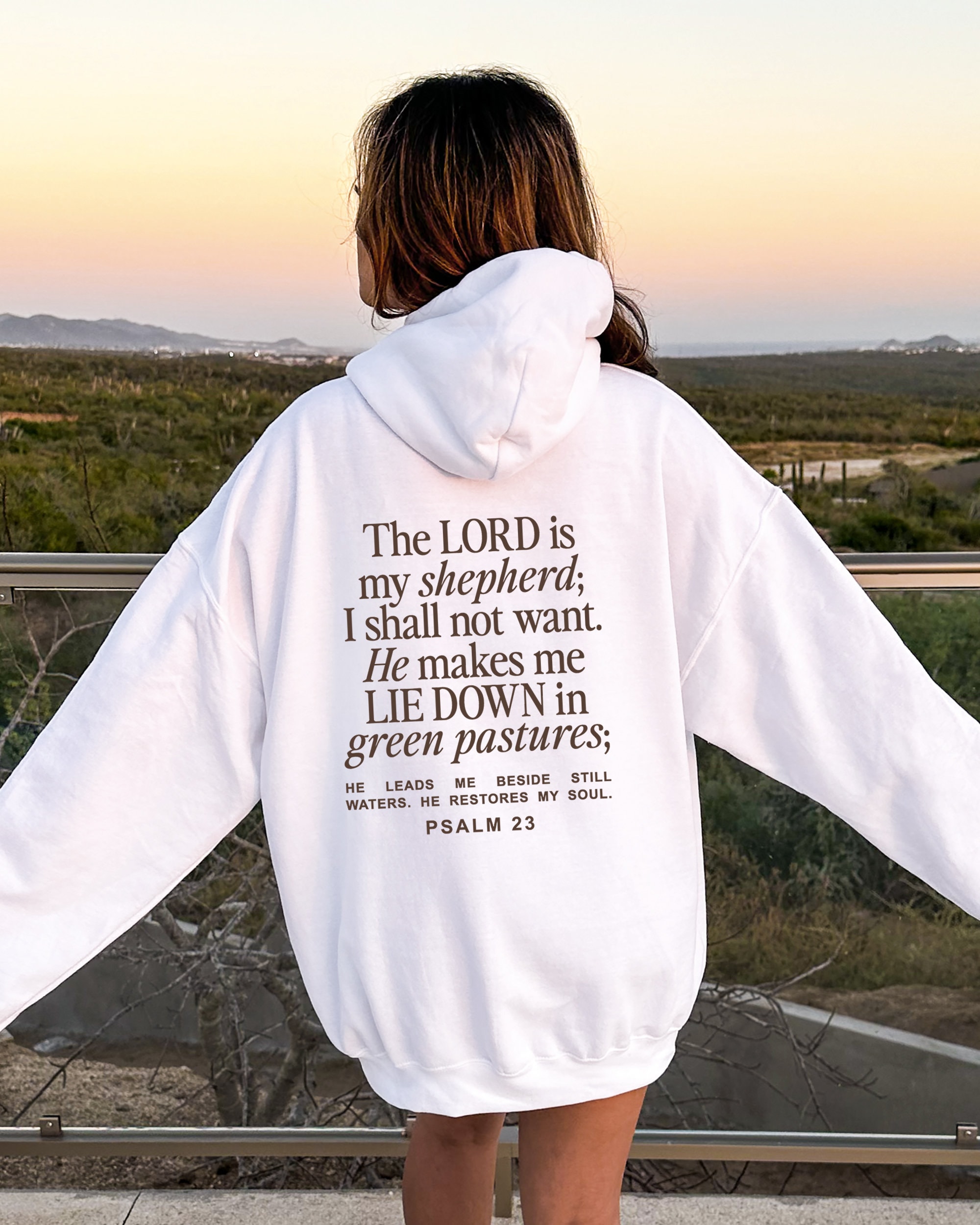 Scripture Hoodies The Lord is My Shepherd Hoodie, Psalm 23 Sweatshirt, Trendy Bible Verse ...