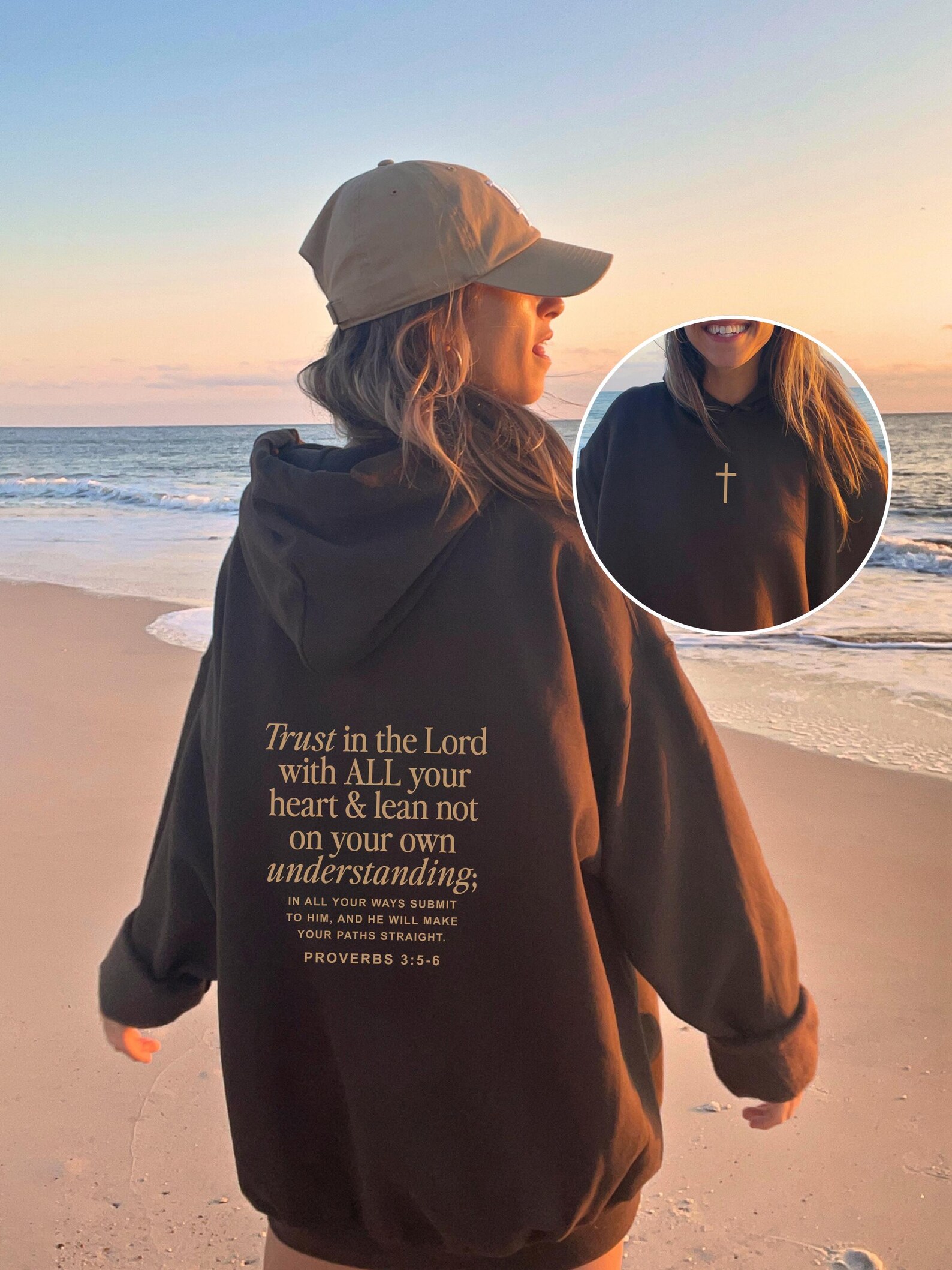 Scripture Hoodies Trust in the Lord Hoodie, Bible Verse Christian Hoodie, Proverbs 3:5-6 ...