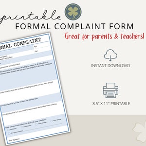 Formulario de queja formal (¡para niños que discuten!)