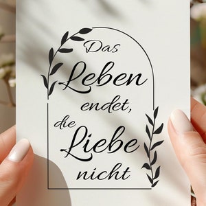 LEBEN LIEBE Trauer Beileid memorial svg eps png vecteur