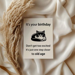 Carte de joyeux anniversaire papa et maman amoureuse des chats - imprimable téléchargement immédiat