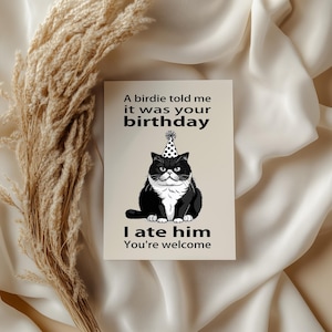 Carte de joyeux anniversaire papa et maman amoureuse des chats - imprimable téléchargement immédiat