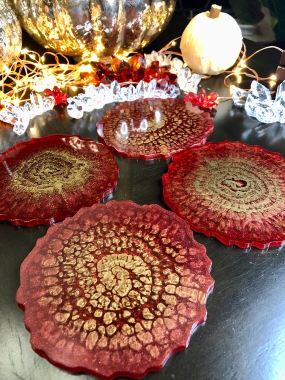 Red 2024 coaster set