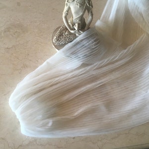 LEXI, Pleated Veil, Ivory Pleated Tulle, Wedding Veil
