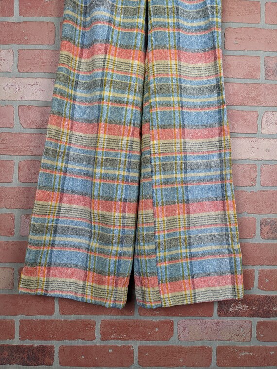 Vintage 60s-70s Handmade Multicolored Plaid Wool … - image 4