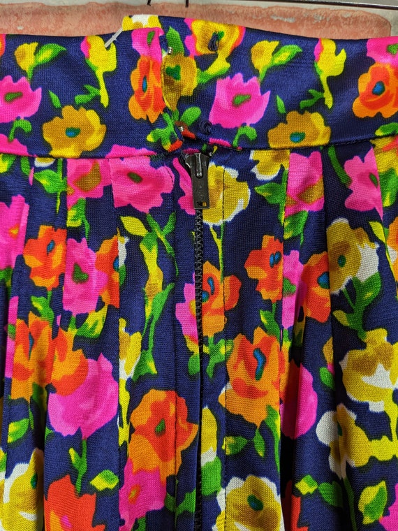 Vintage 70s-80s Multicolor Floral Printed Maxi A … - image 6