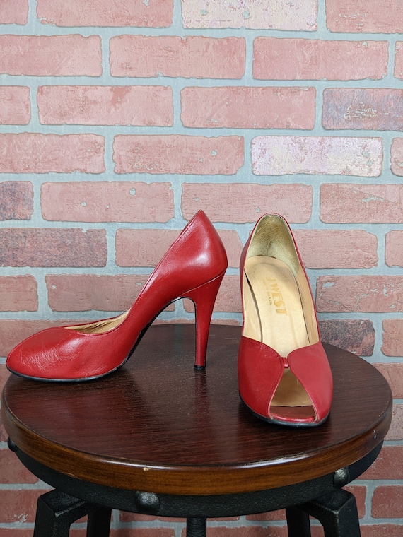 Nine west cheap red heels