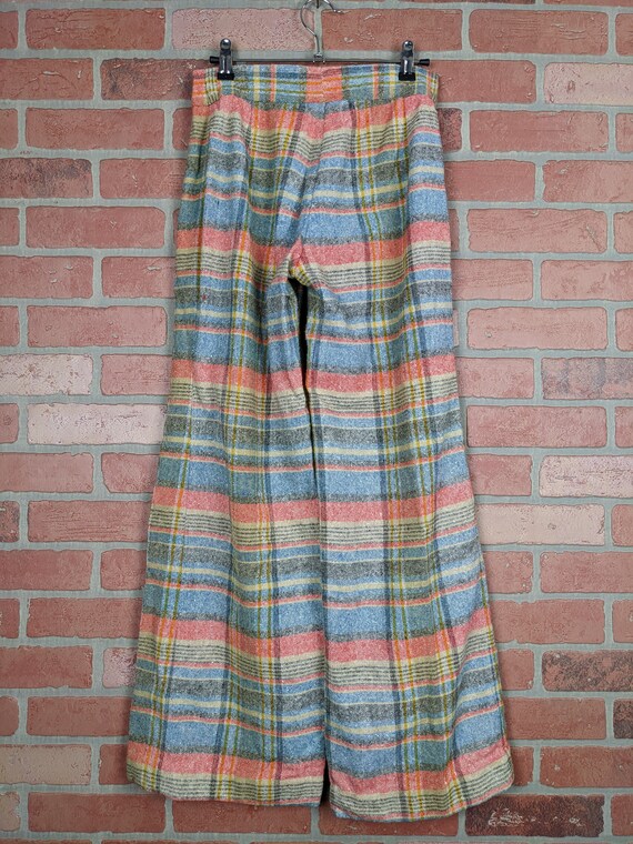 Vintage 60s-70s Handmade Multicolored Plaid Wool … - image 5