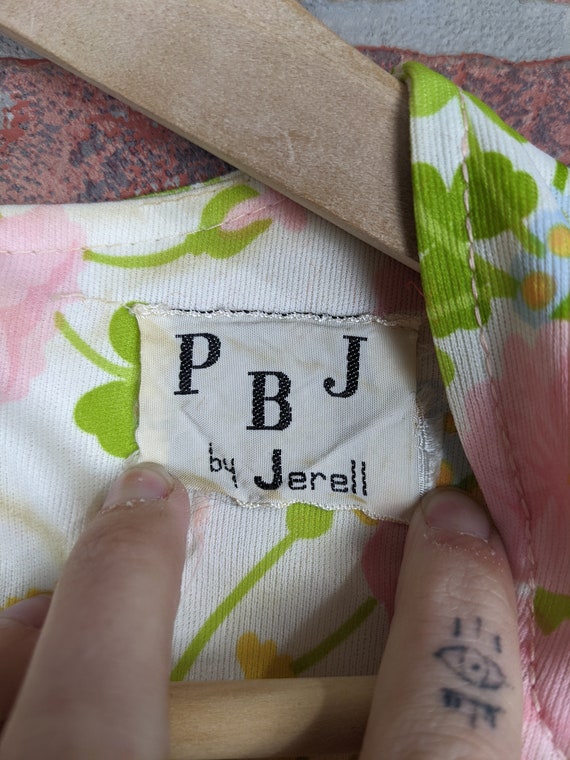 Vintage 60s-70s PBJ by Jerrell Pink Floral and Cl… - image 5