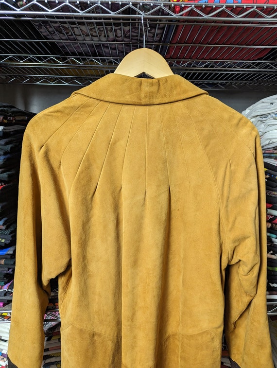 Vintage 60s-70s Scully Golden Yellow Leather Sued… - image 7