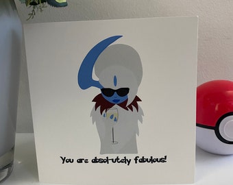 Absol “Absolutely Fabulous” greetings card