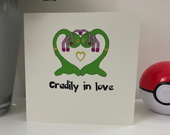 CRADILY greetings card