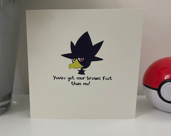MURKROW birthday greetings card
